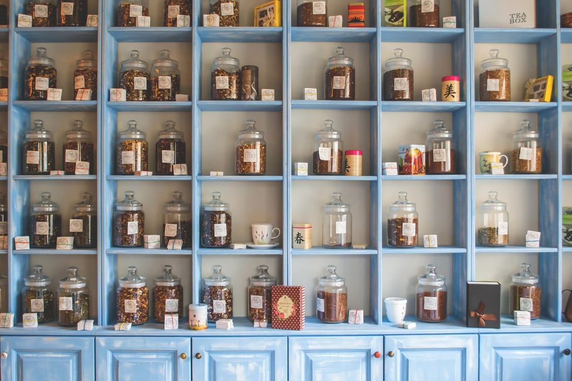 electronics store shelf gadgets